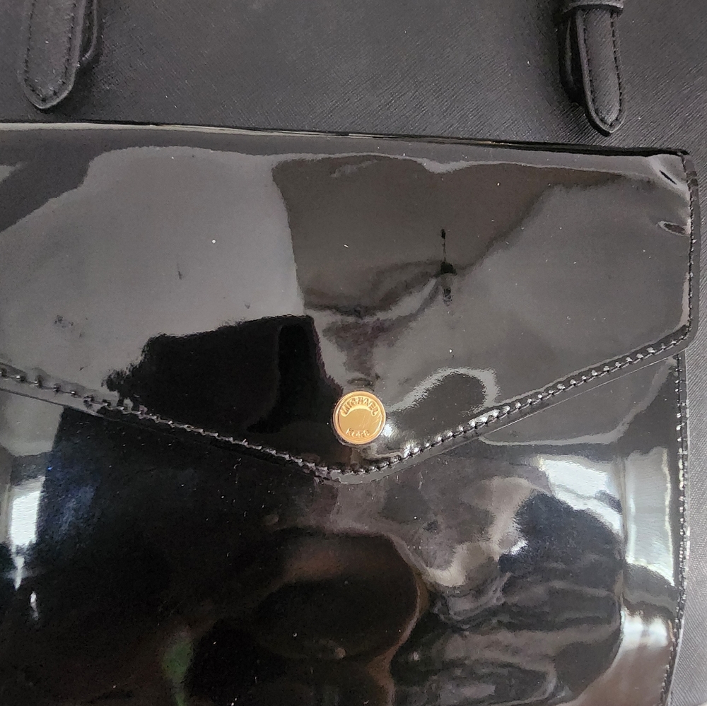 Michael Kors Jet Set Item Multifunction Black  patent Leather Pocket Tote Bag - Picture 14 of 14